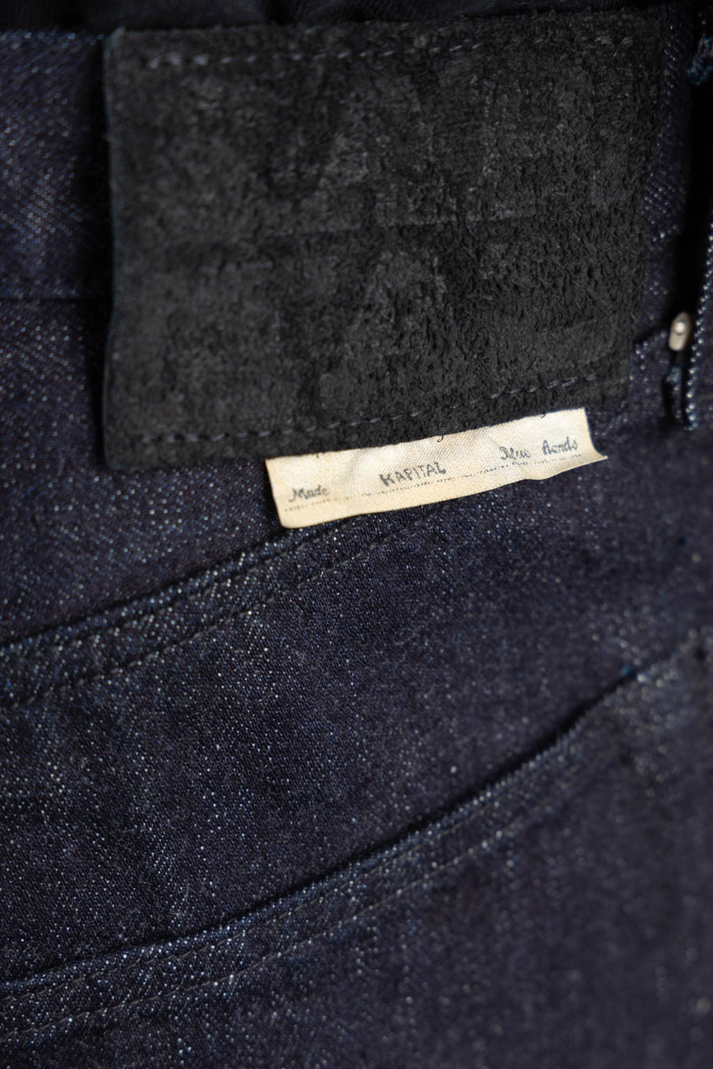Kapital | 14oz Denim 5P TH Straight (BLK-Thread) | Women