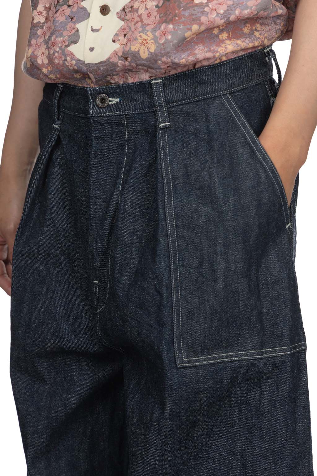 Kapital - 14oz Denim FATIGUE Baggy Pants - Indigo