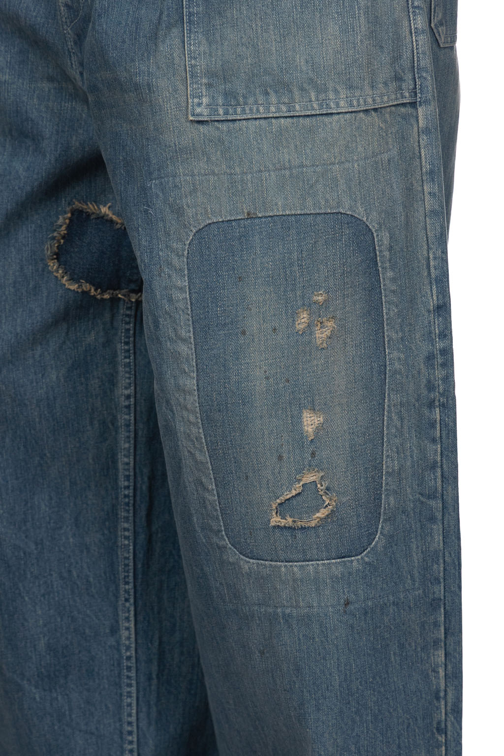 Kapital - 14oz Denim FATIGUE Baggy Pants -RUSHFIELD Remake   