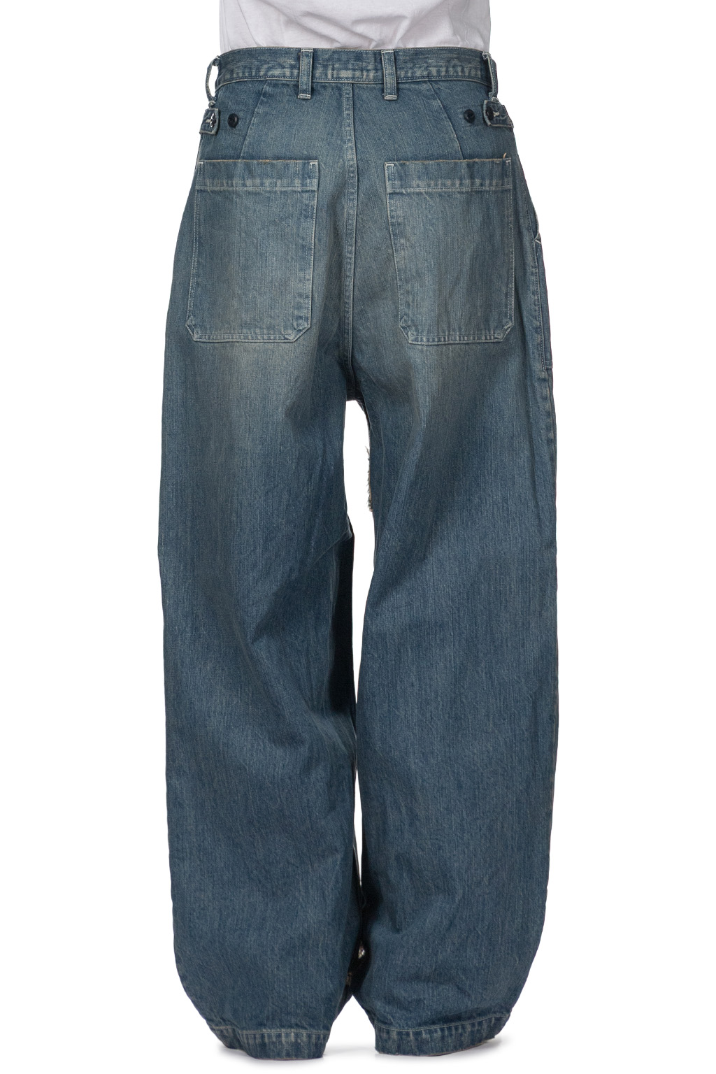 Kapital - 14oz Denim FATIGUE Baggy Pants -RUSHFIELD Remake   