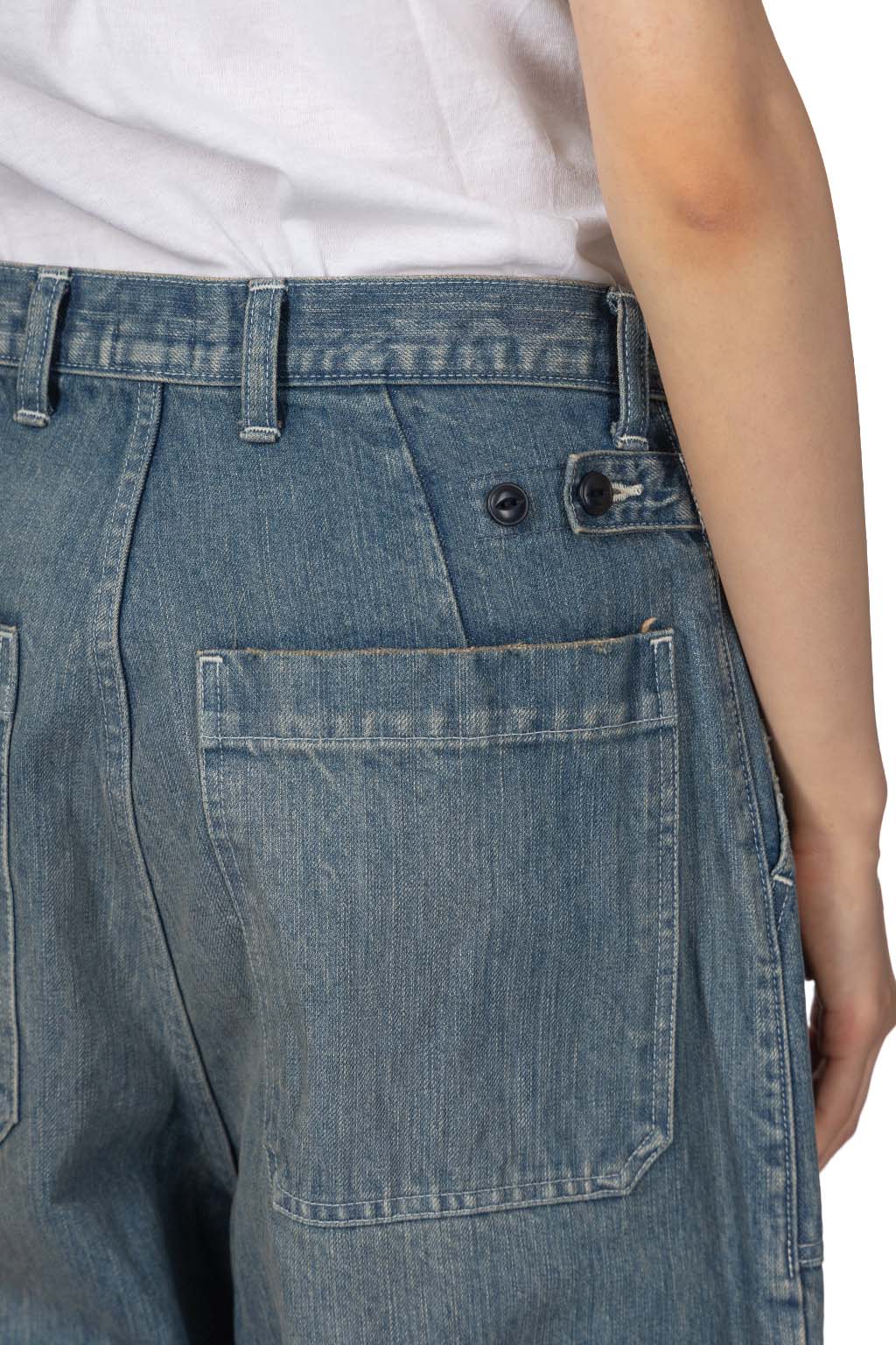 Kapital - 14oz Denim FATIGUE Baggy Pants -RUSHFIELD Remake   
