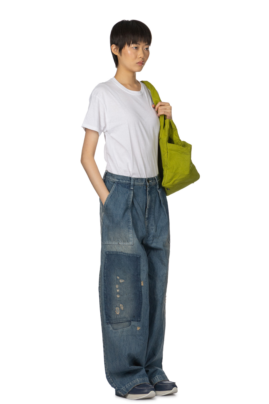 Kapital - 14oz Denim FATIGUE Baggy Pants -RUSHFIELD Remake   