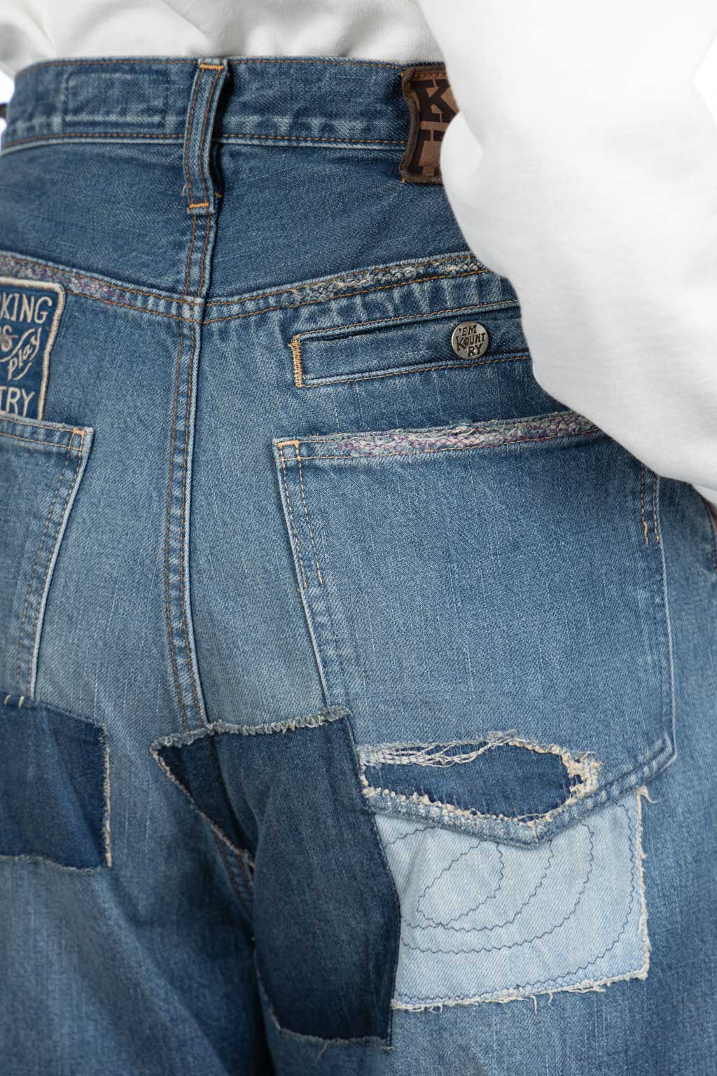Kapital - 14oz Denim PORT Baggy Pants (HIPPIE-Champetre Remake)