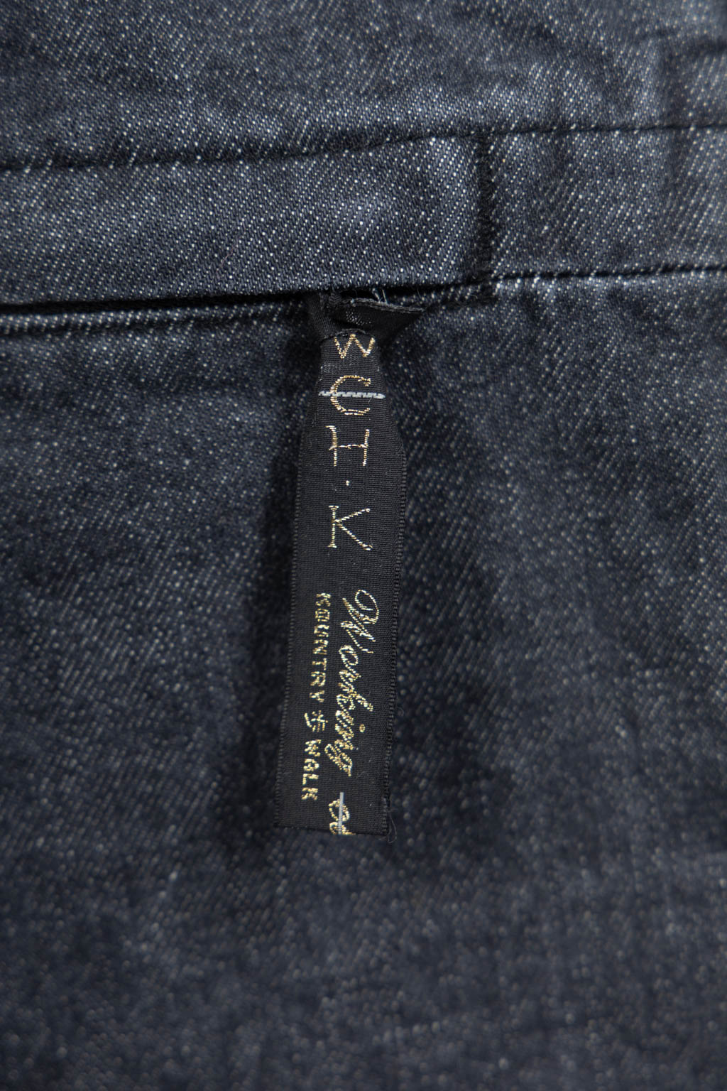 Kapital - 14oz Denim SHOVEL Baggy Pants - Black x Natural