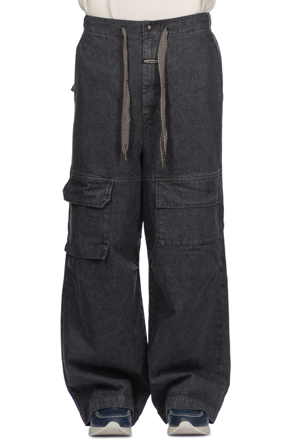 Kapital - 14oz Denim SHOVEL Baggy Pants - Black x Natural
