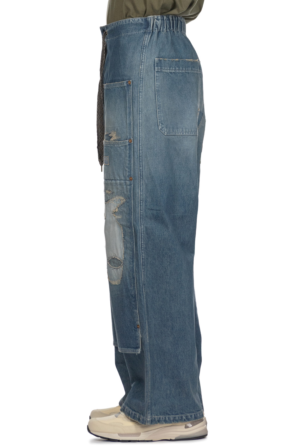 Kapital - 14oz Denim W-Knee EASY Baggy Pants - DIXIE LUMBER Remake