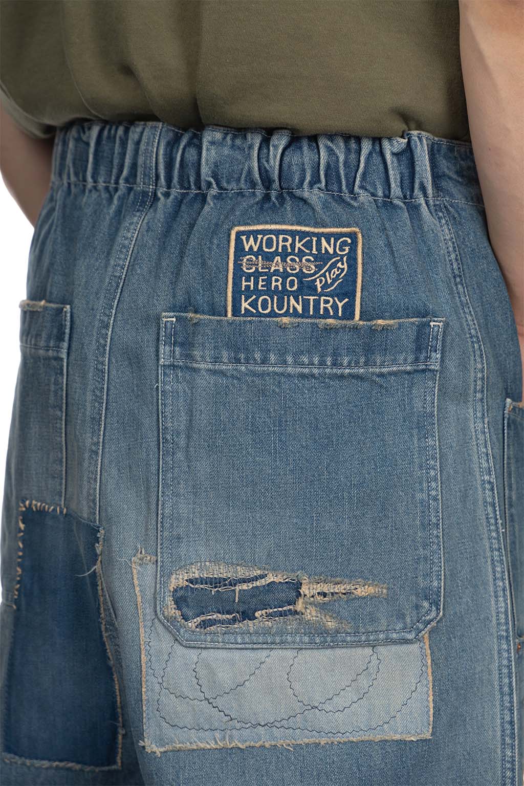 Kapital - 14oz Denim W-Knee EASY Baggy Pants - DIXIE LUMBER Remake