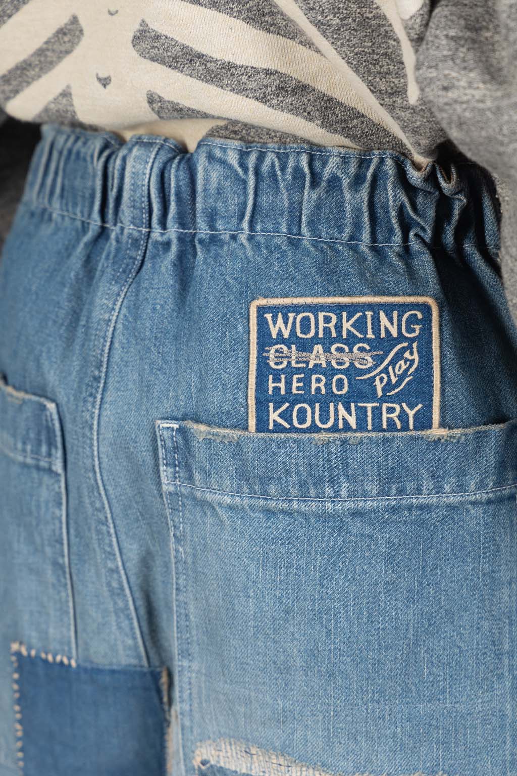 Kapital | 14oz Denim W-Knee EASY Baggy Pants - DIXIE LUMBER Kapital | 14oz Denim W-Knee EASY Baggy Pants - DIXIE LUMBER