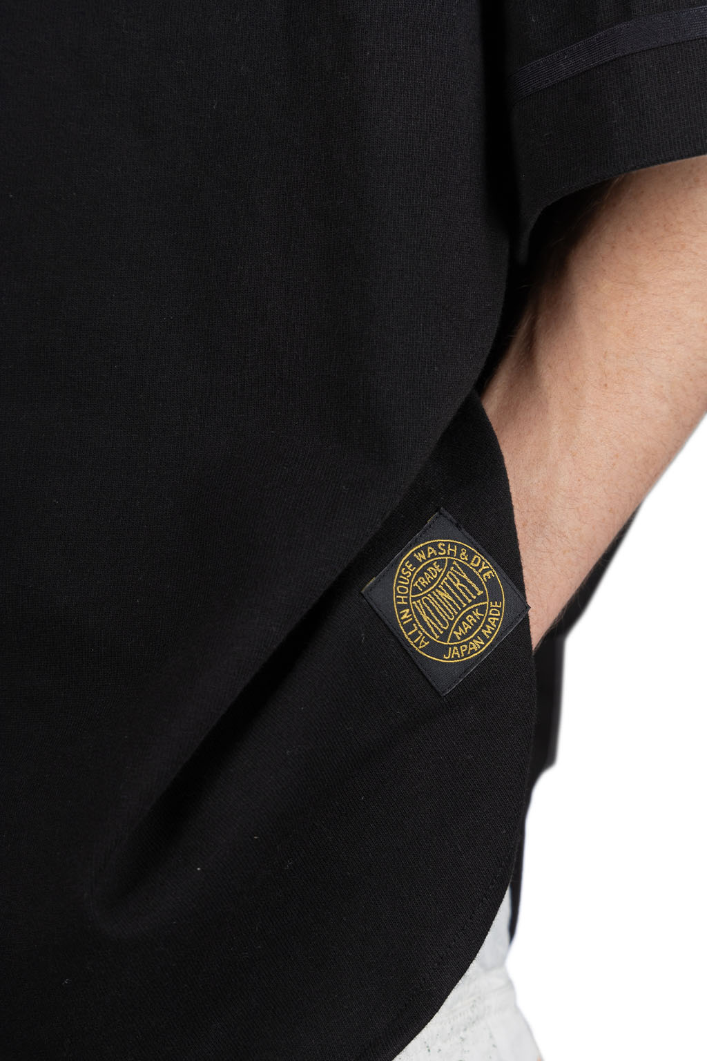 Kapital | 16/-Densed Jersey Baseball Shirt (BONE) - Black