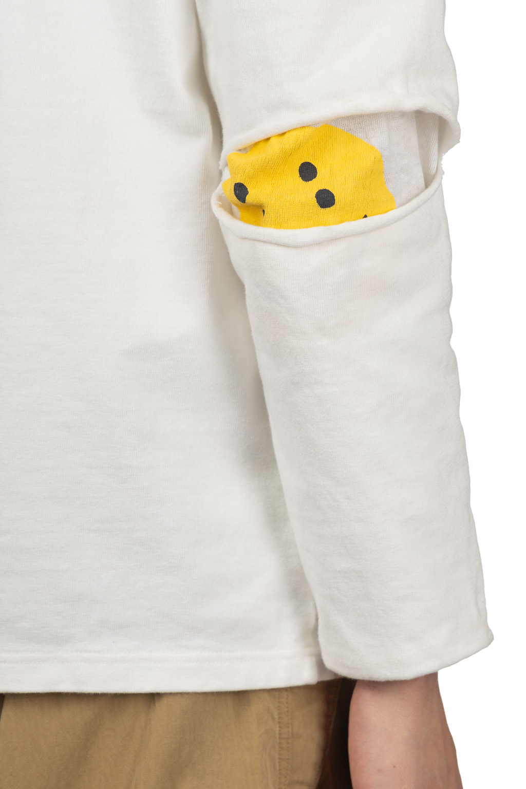Kapital - 16/- Densed Jersey Elbow-Rip Boatneck Long Sleeve T