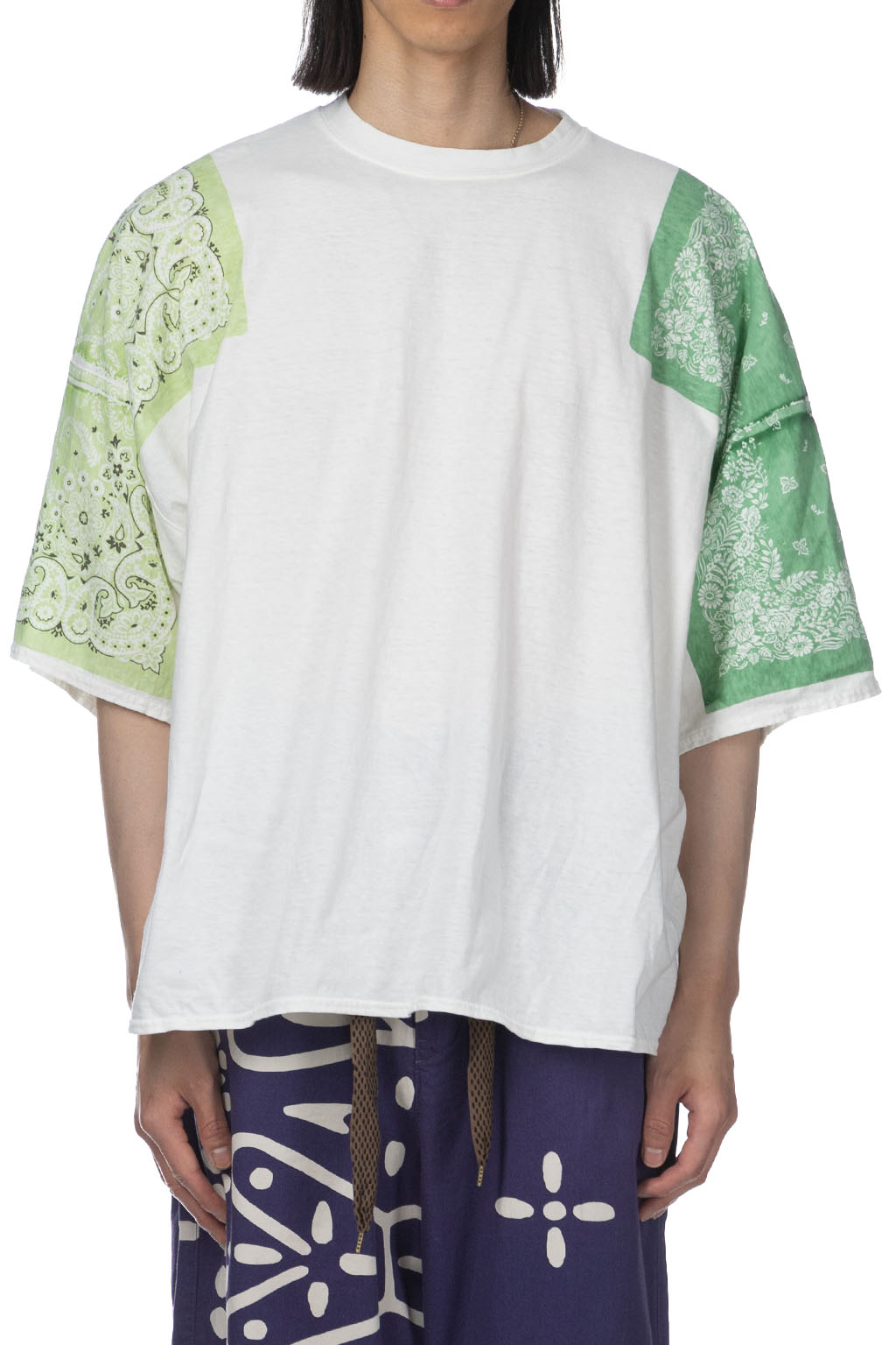 Kapital 18.5/-Jersey Bandana HUGE T (Botanical) - Light Green