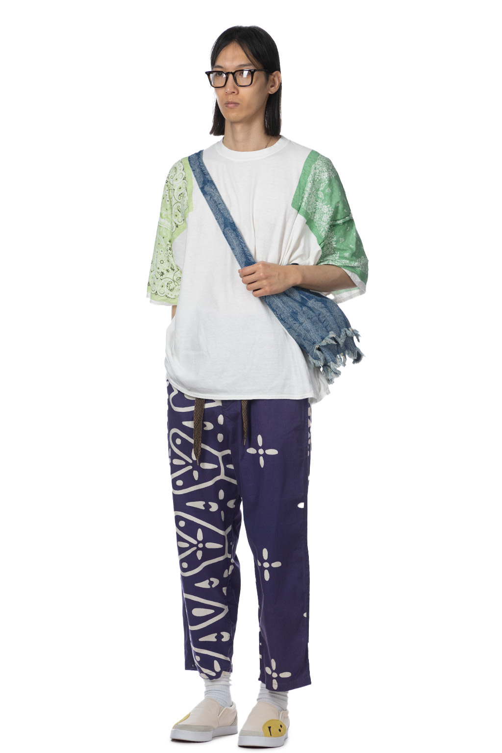 Kapital 18.5/-Jersey Bandana HUGE T (Botanical) - Light Green