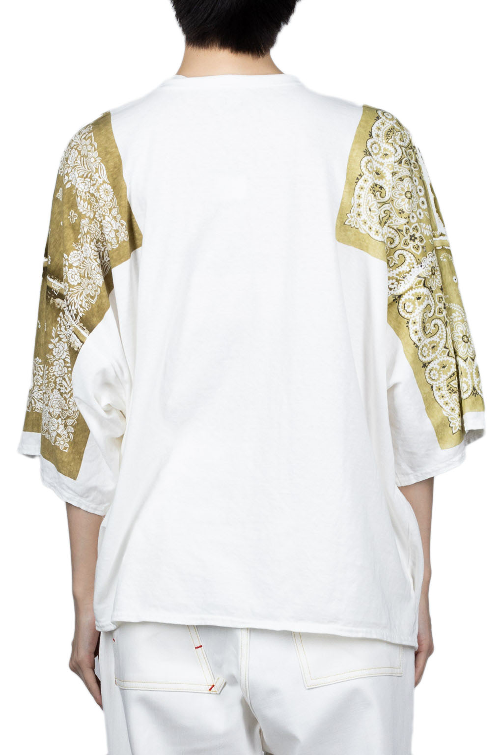 Kapital 18.5/-Jersey Bandana HUGE T (Botanical) - Light Khaki