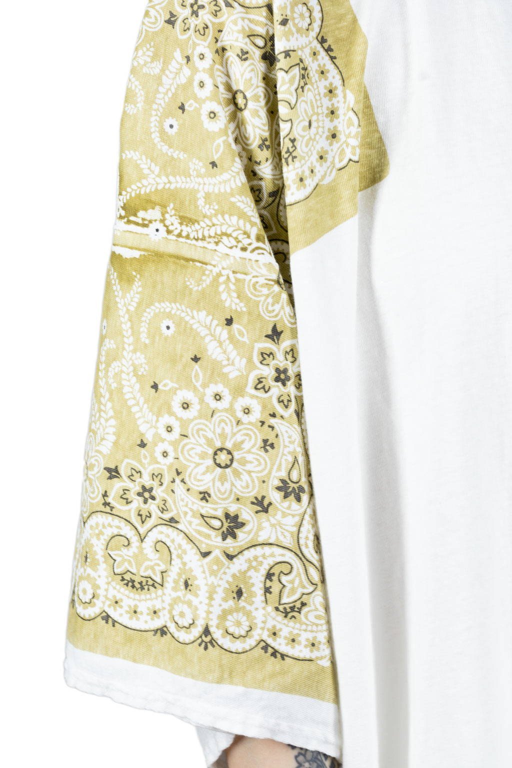 Kapital 18.5/-Jersey Bandana HUGE T (Botanical) - Light Khaki