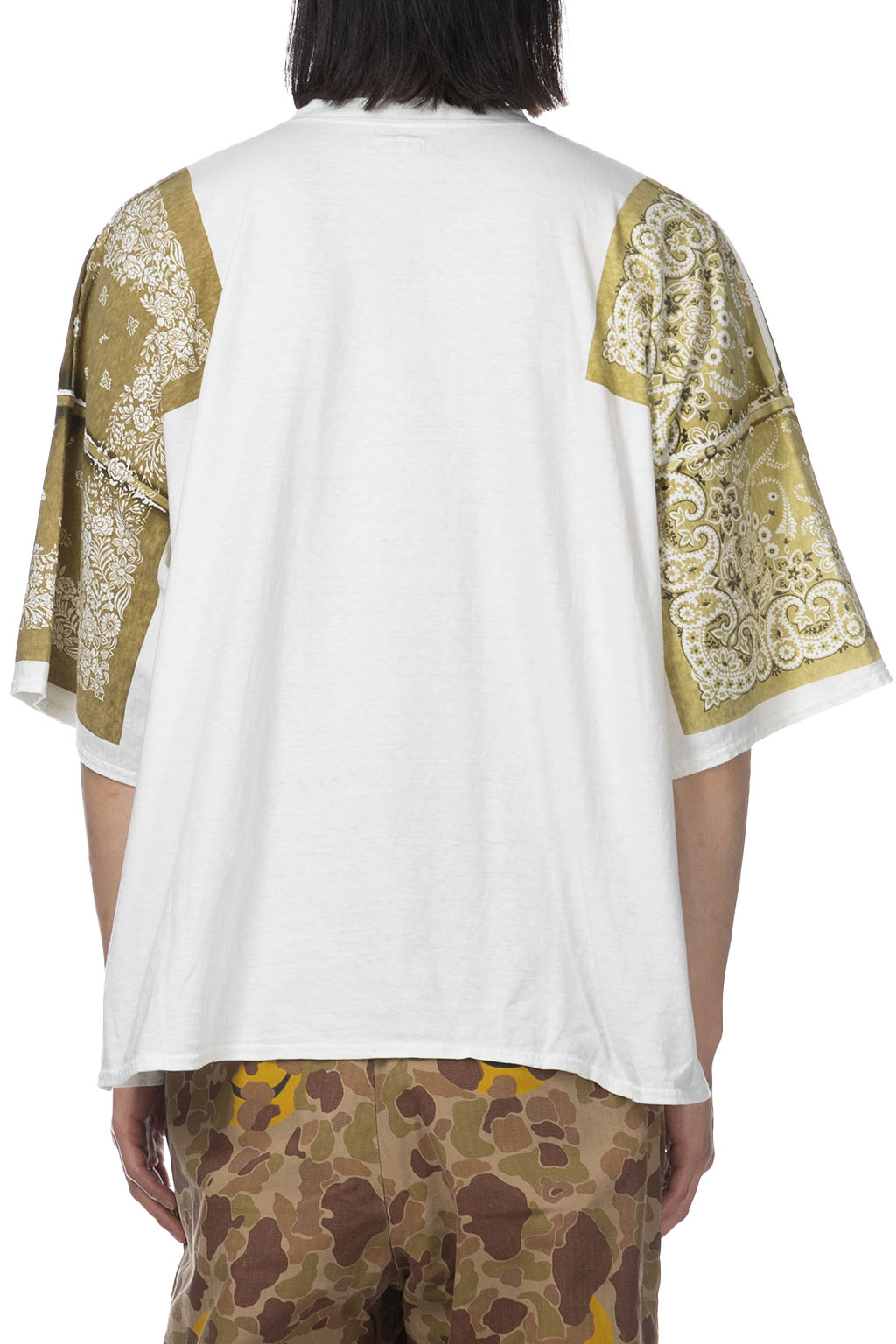 Kapital 18.5/-Jersey Bandana HUGE T (Botanical) - Light Khaki