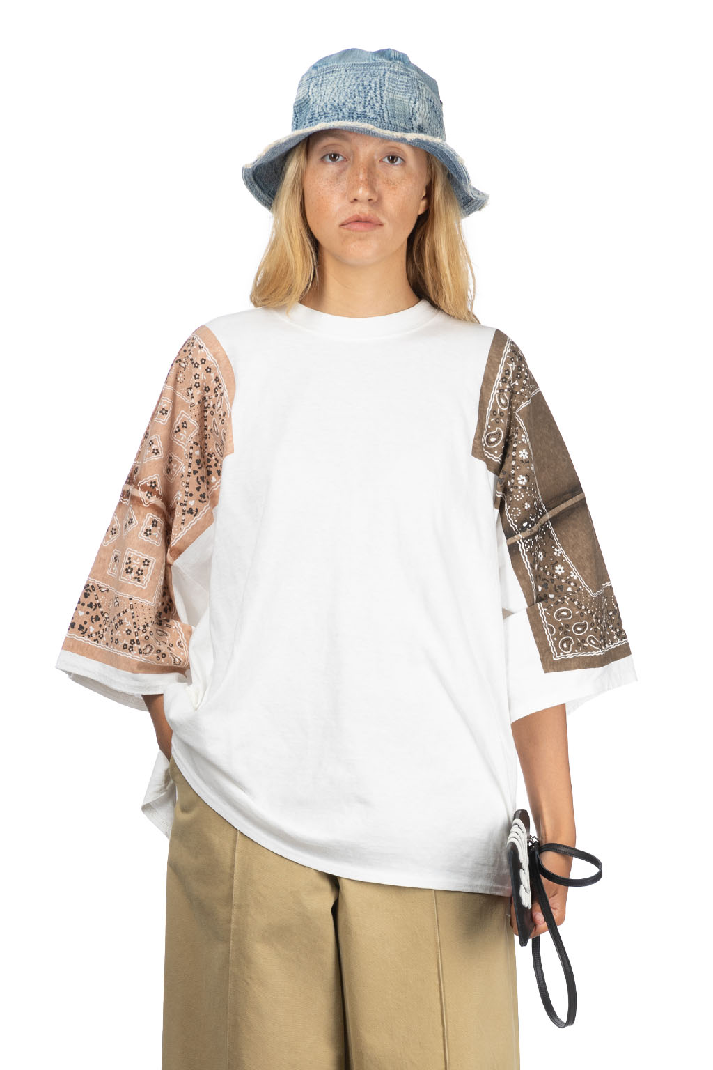 Kapital - 18.5/-Jersey Bandana HUGE T (PECKISH RAINBOWY) - Brown Khaki