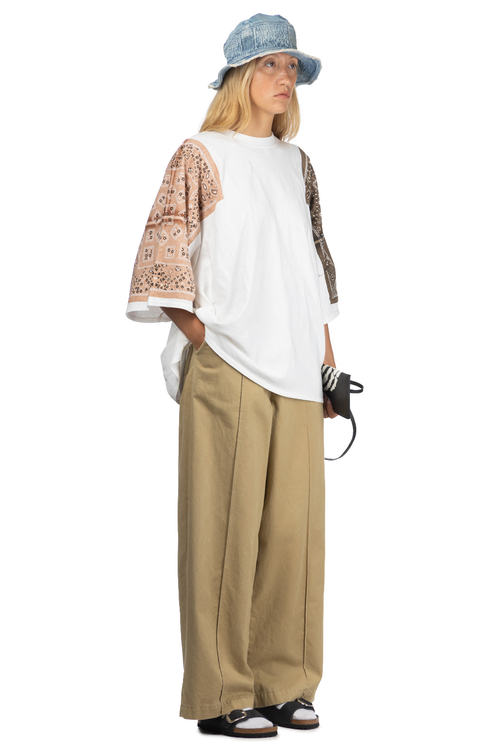 Kapital - 18.5/-Jersey Bandana HUGE T (PECKISH RAINBOWY) - Brown Khaki