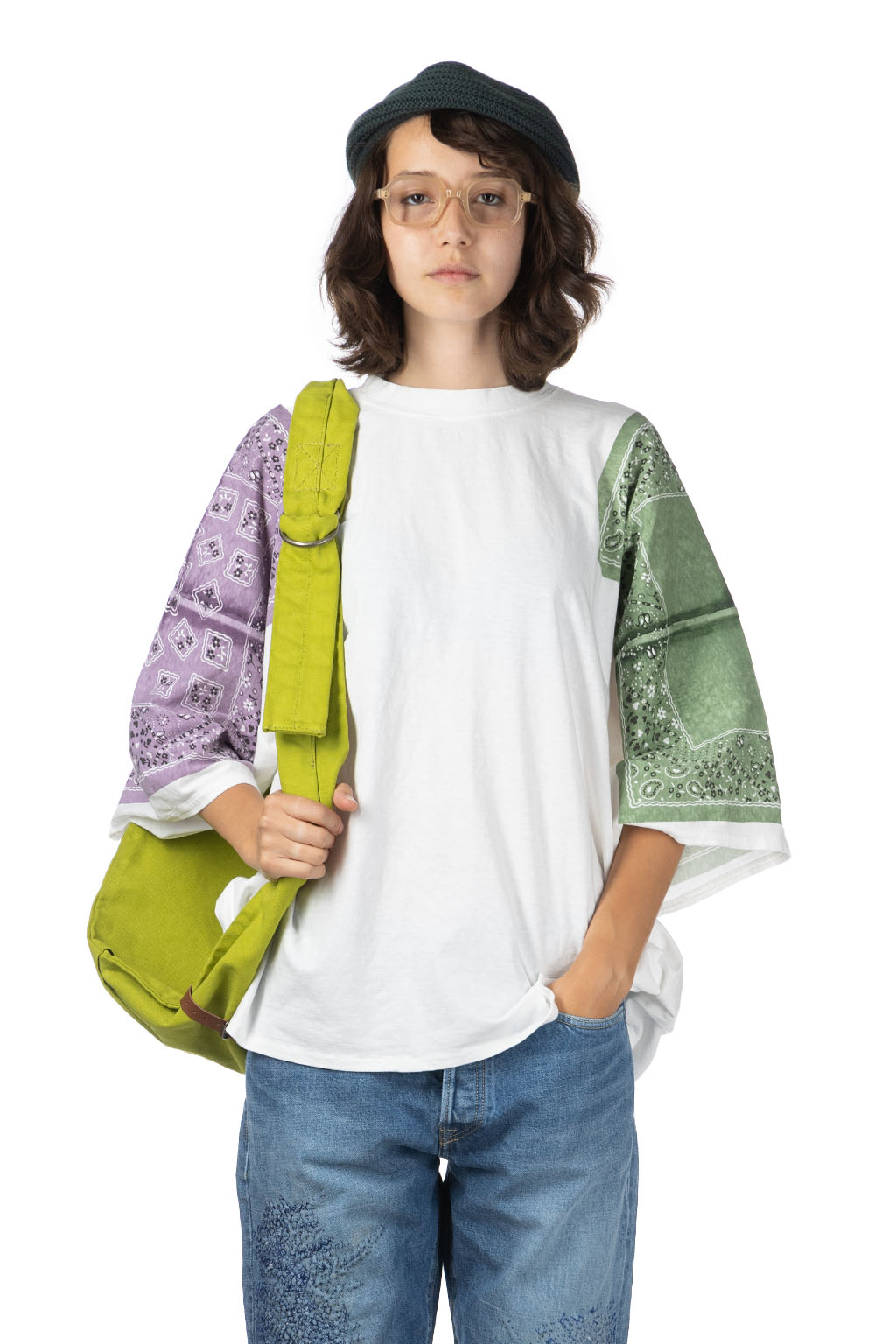 Kapital - 18.5/-Jersey Bandana HUGE T (PECKISH RAINBOWY) - Green