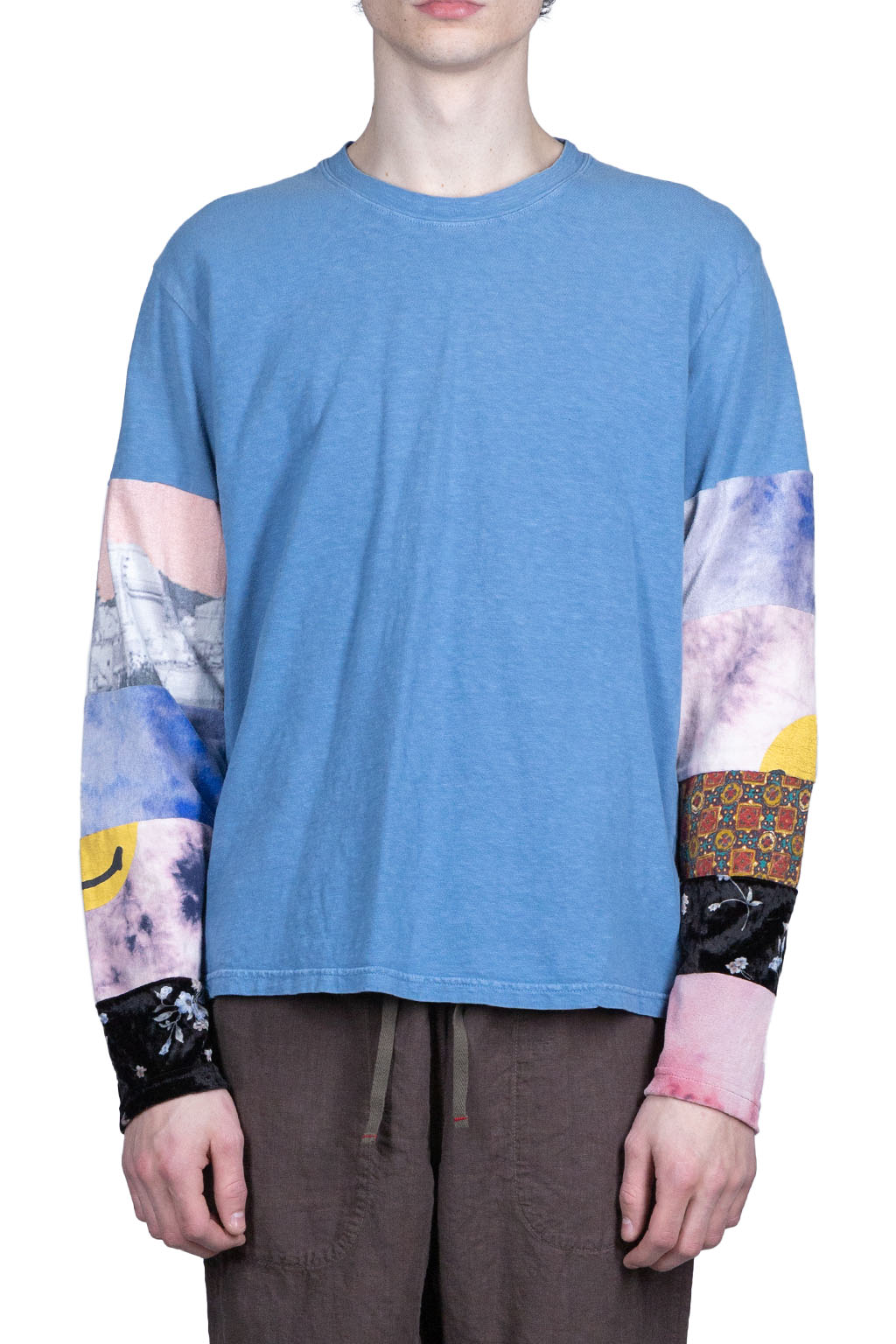 Kapital 18.5 Jersey HIPPIE Long Sleeve T - Blue