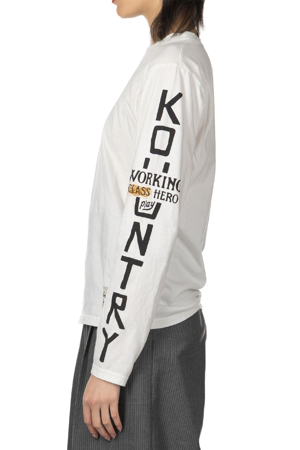 Kapital - 20-Jersey Crew Long Sleeve T - Peckish Kap - Yellow