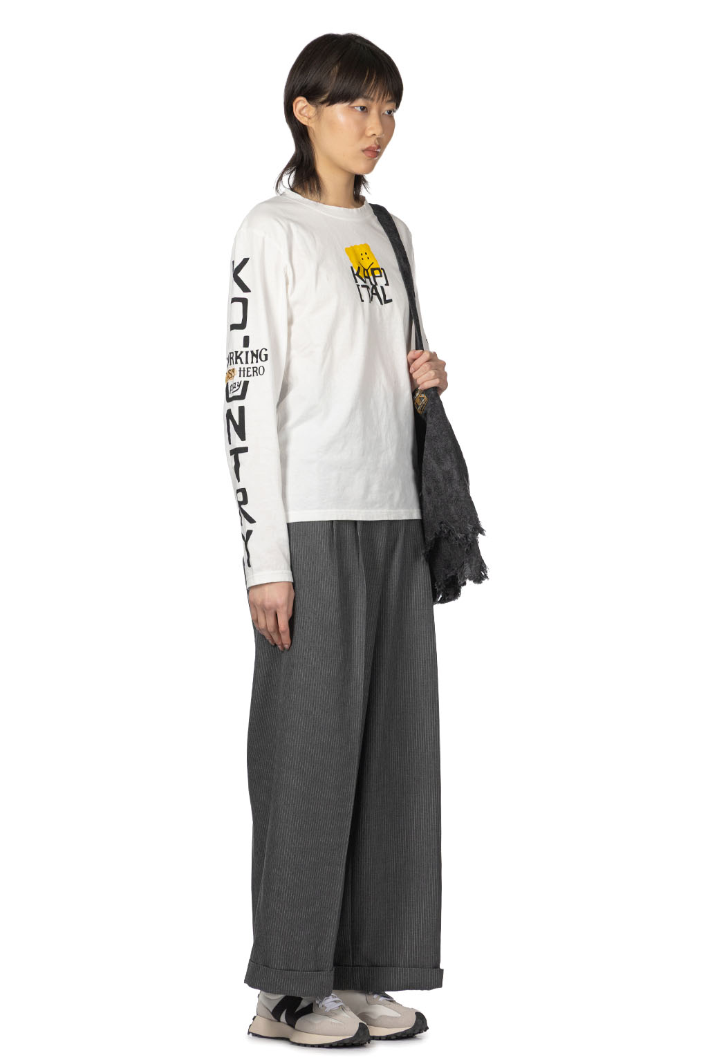 Kapital - 20-Jersey Crew Long Sleeve T - Peckish Kap - Yellow