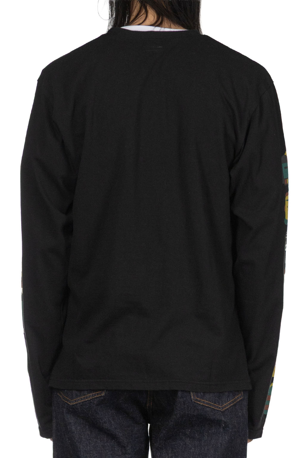 Kapital - 20 - Jersey Crew Long Sleeve Tee - Black 