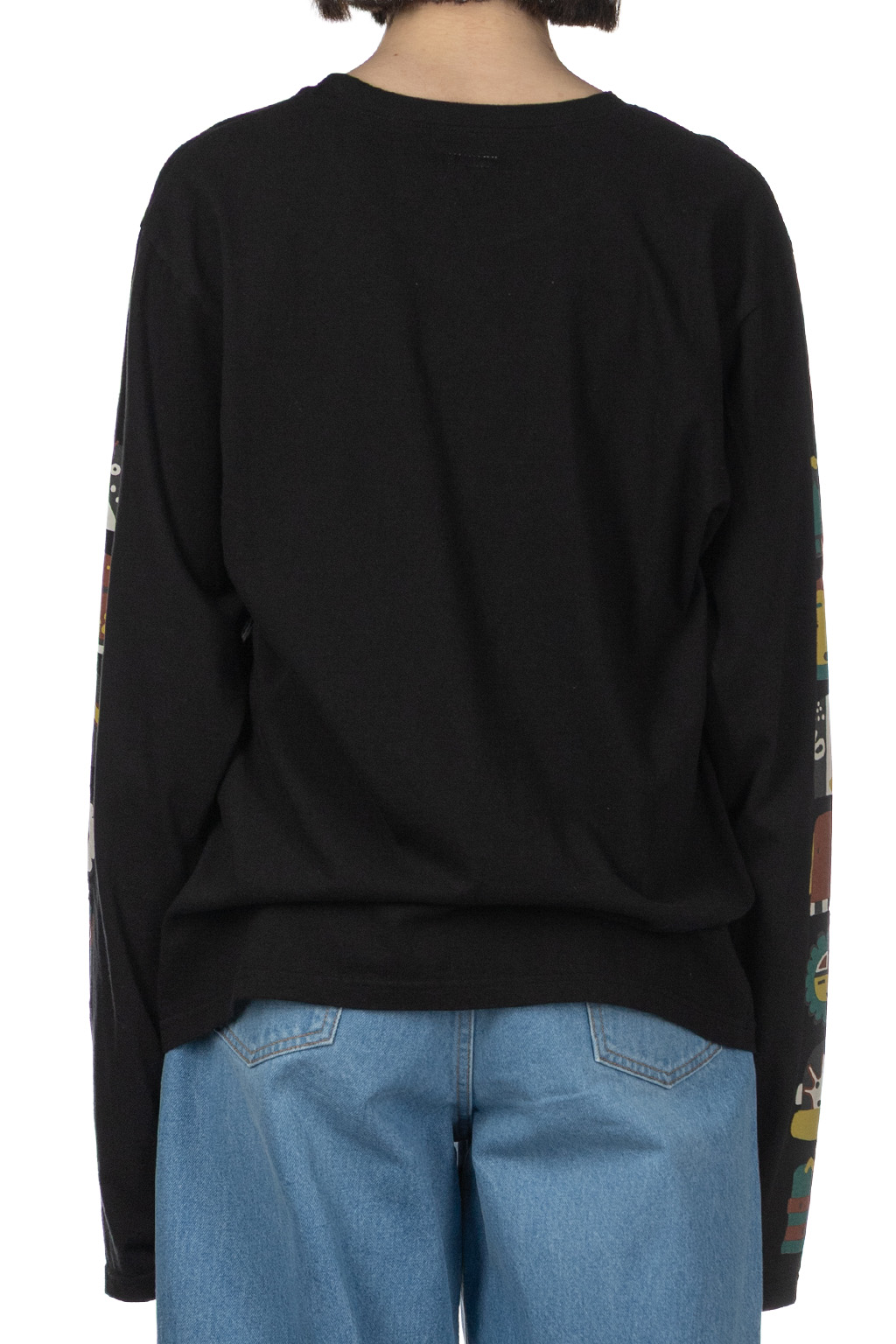Kapital - 20 - Jersey Crew Long Sleeve Tee - Black 