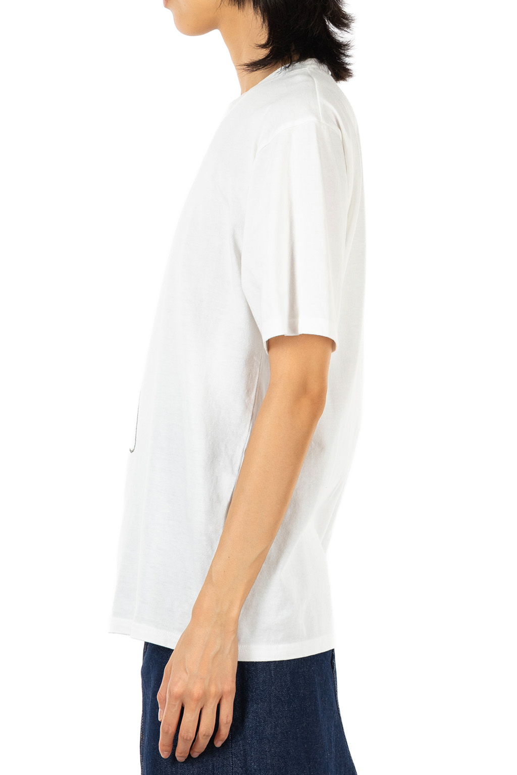 Kapital - 20/-Jersey Crew T (PECKISH DogTag) - White