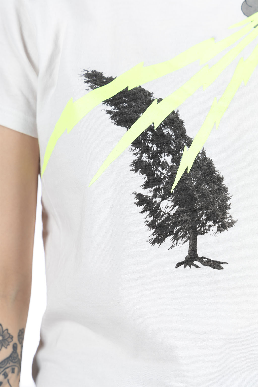 Kapital - 20/-Jersey Crew T (THUNDER & CONIFER) - White