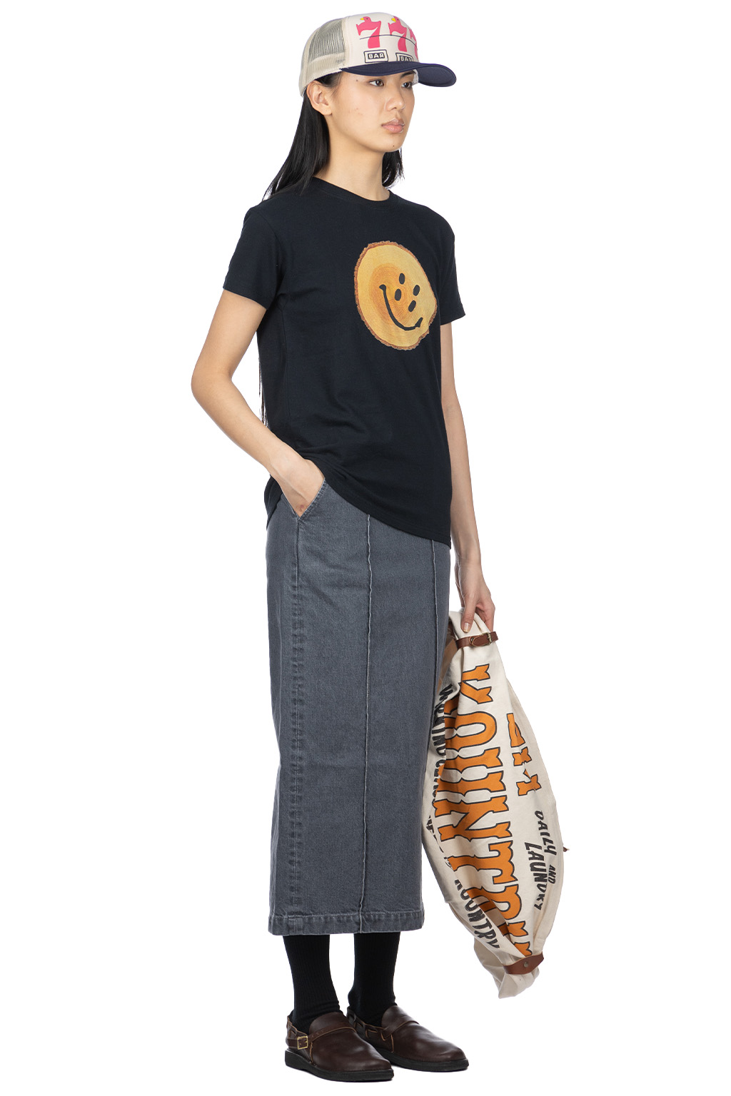 Kapital 20/-Jersey Crew T (TRUNK RAIN SMILE) in 2 Color Choices