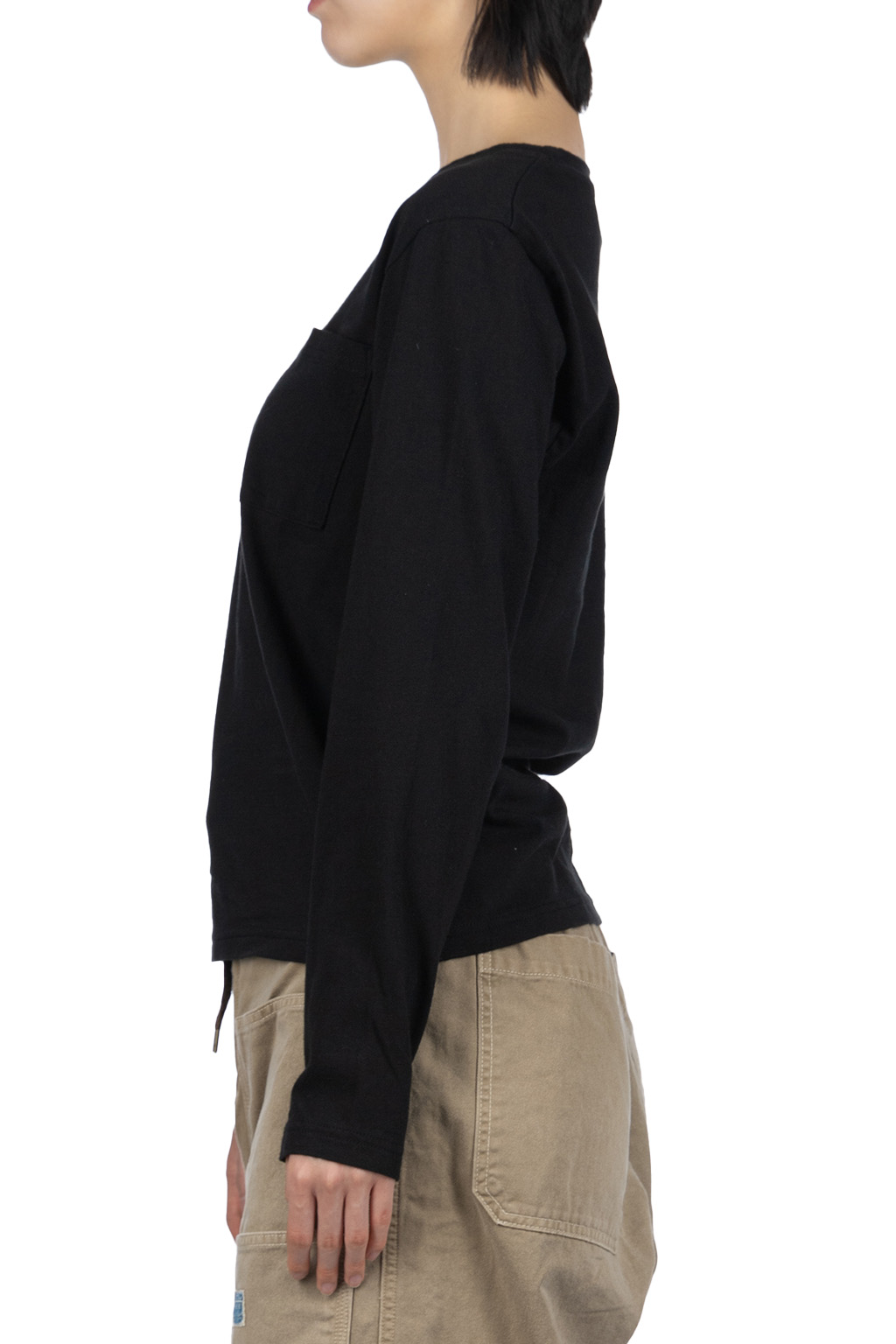 Kapital - 20/-Jersey Crewneck LS Tee (CONEYBOWY) - Black