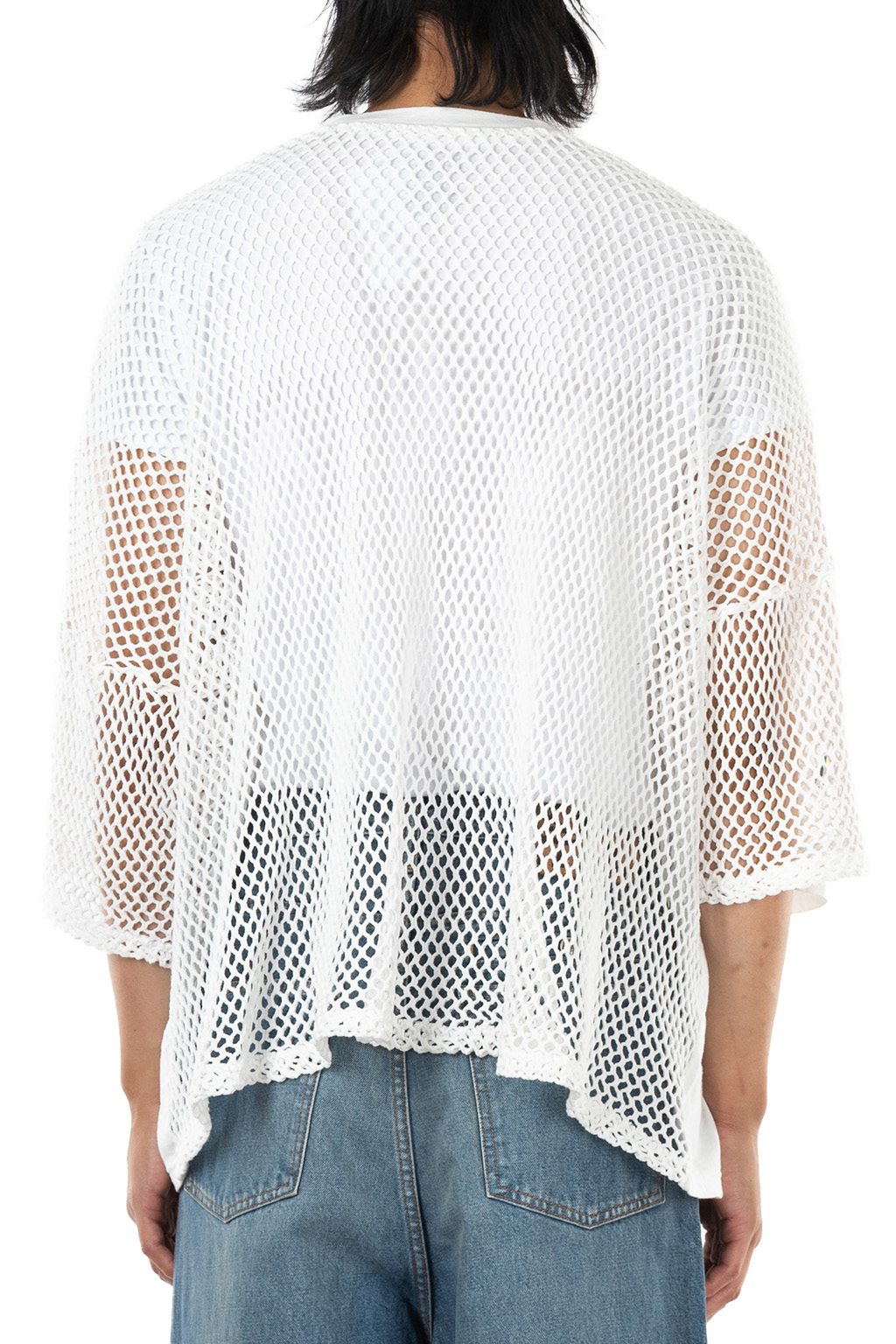 Kapital - 20/-Jersey KATABIRA HUGE-T (DENIM REPAIR) - White