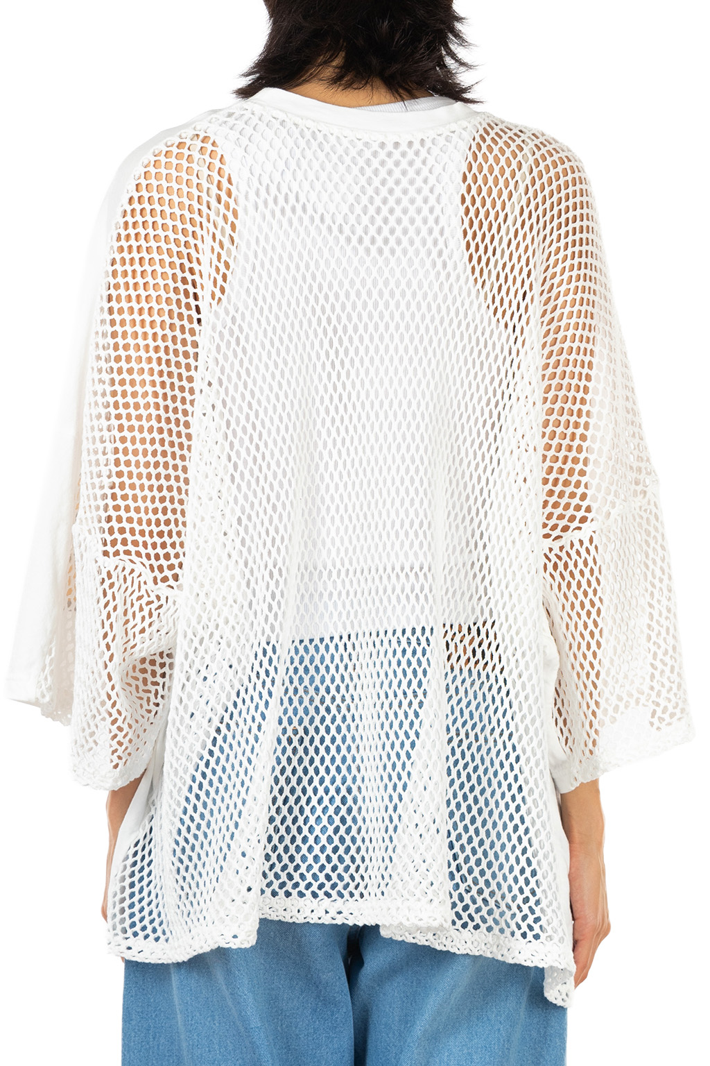 Kapital - 20/-Jersey KATABIRA HUGE-T (DENIM REPAIR) - White