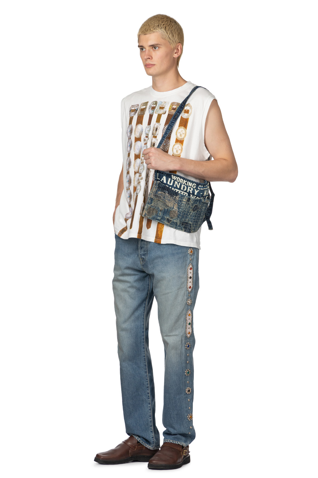 Kapital - 20/ - Jersey Non-Sleeve T (Curtain Concho)