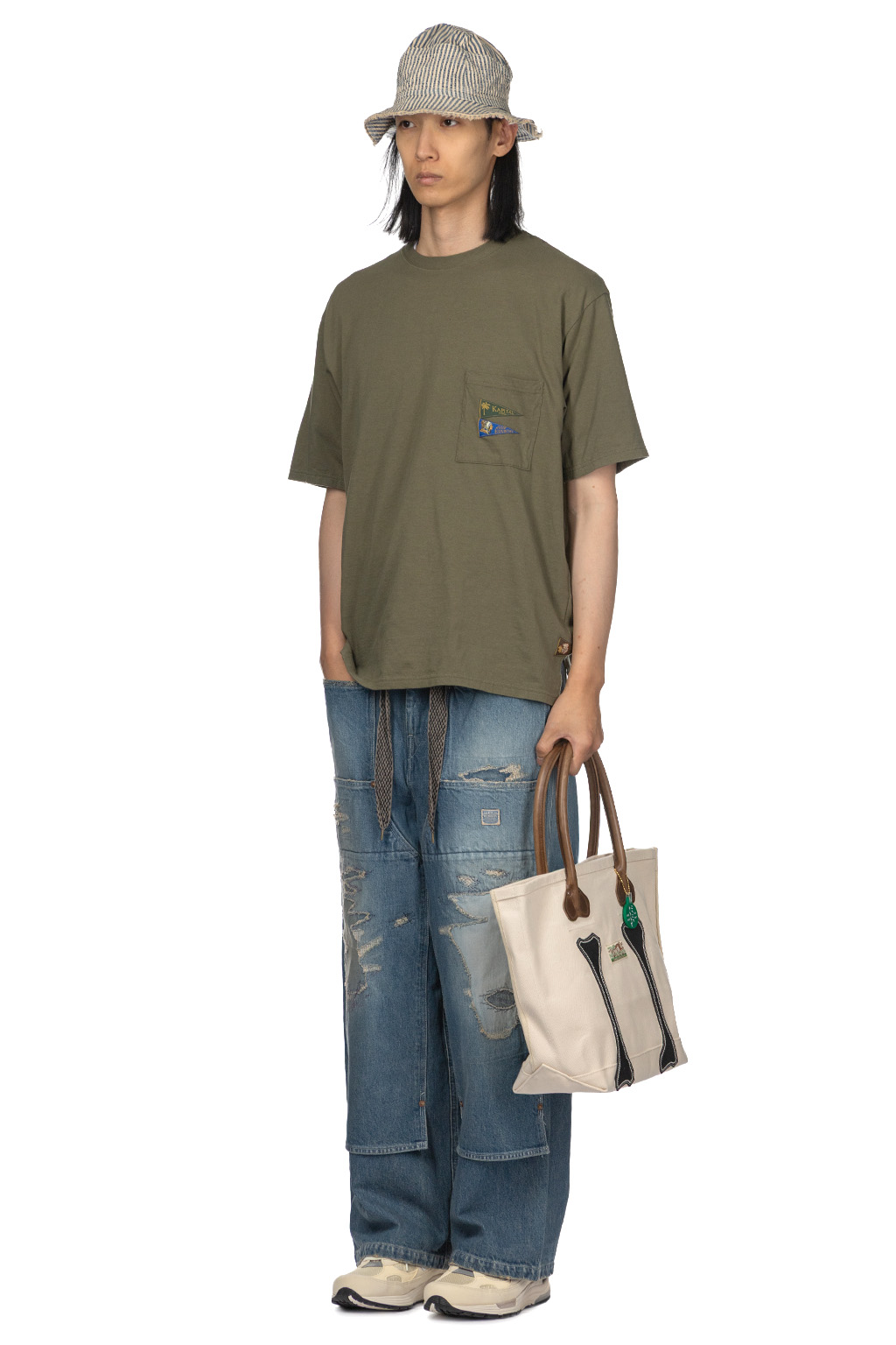 Kapital - 20 - Jersey PENNANT T -3 Flags - Khaki