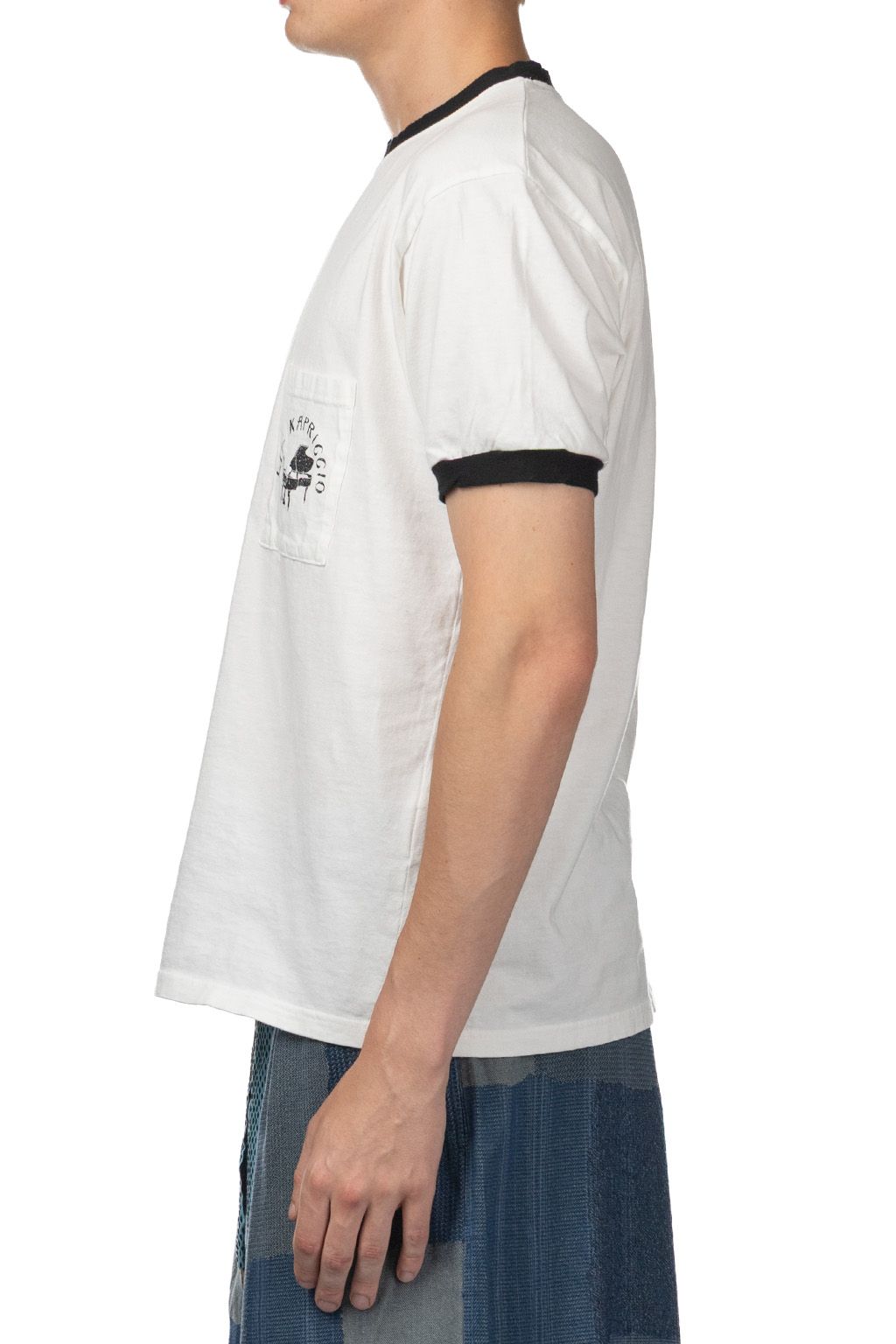 Kapital - 20/-Jersey RINGER Pocket T (LIFE KAPRICCIO) - White