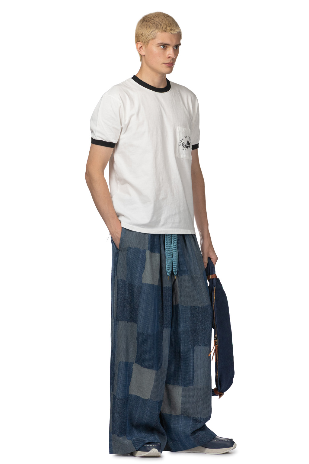 Kapital - 20/-Jersey RINGER Pocket T (LIFE KAPRICCIO) - White