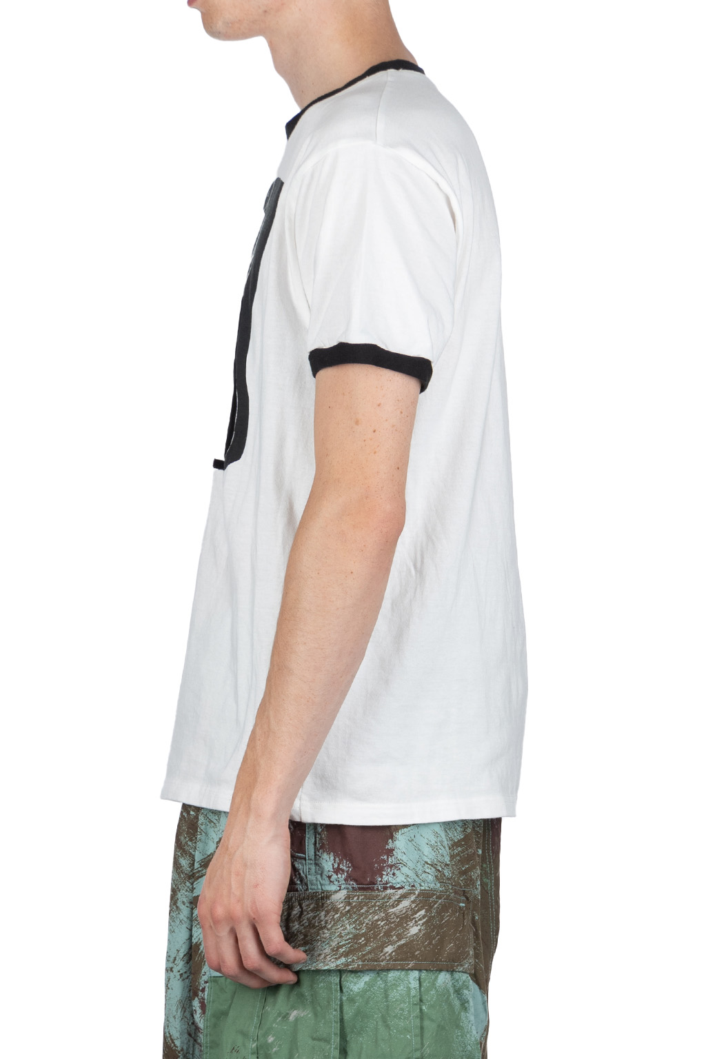 Kapital - 20/-Jersey Ringer T (DENIM MEN LOVE CATS SCRATCH) - White