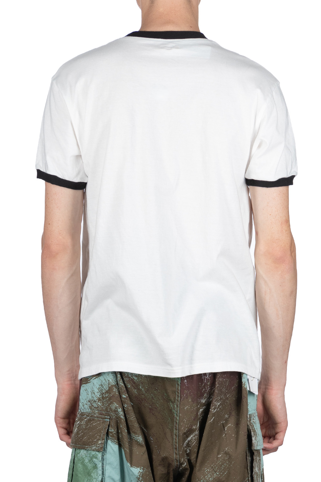 Kapital - 20/-Jersey Ringer T (DENIM MEN LOVE CATS SCRATCH) - White