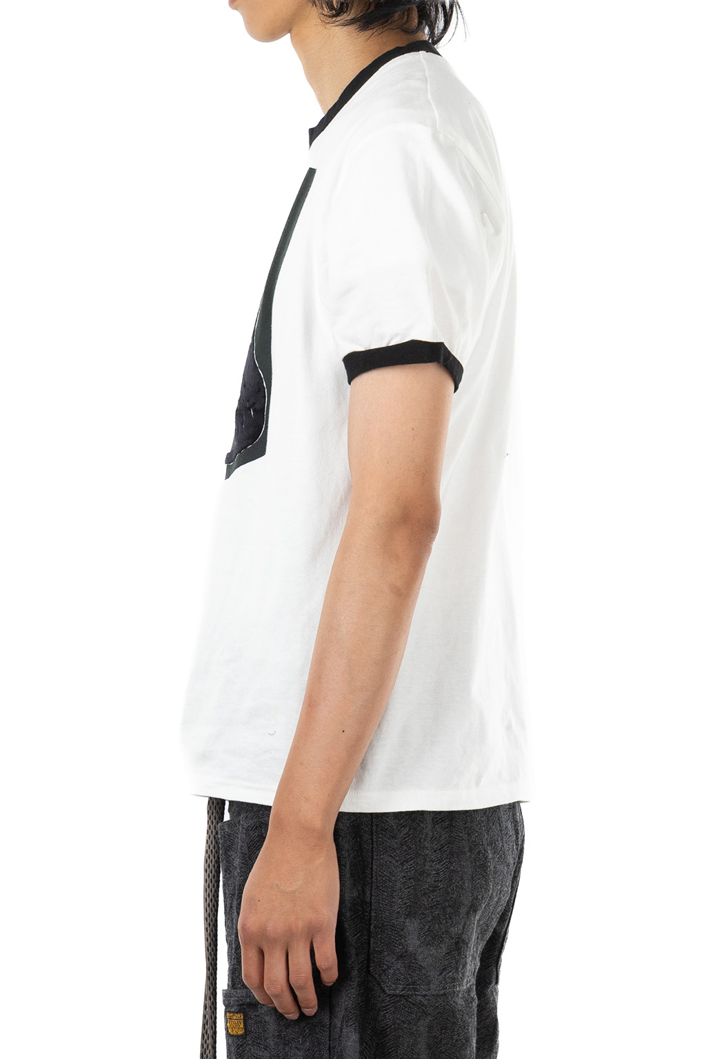 Kapital - 20/-Jersey Ringer T (DENIM MEN LOVE CATS) - White