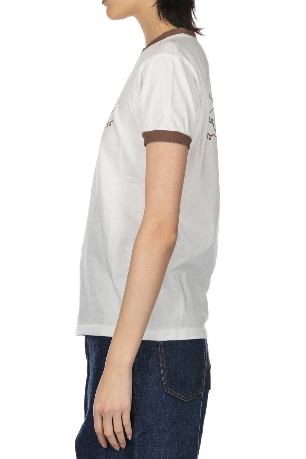 Kapital - 20 Jersey Ringer-T LittleBear Harmony-Brown