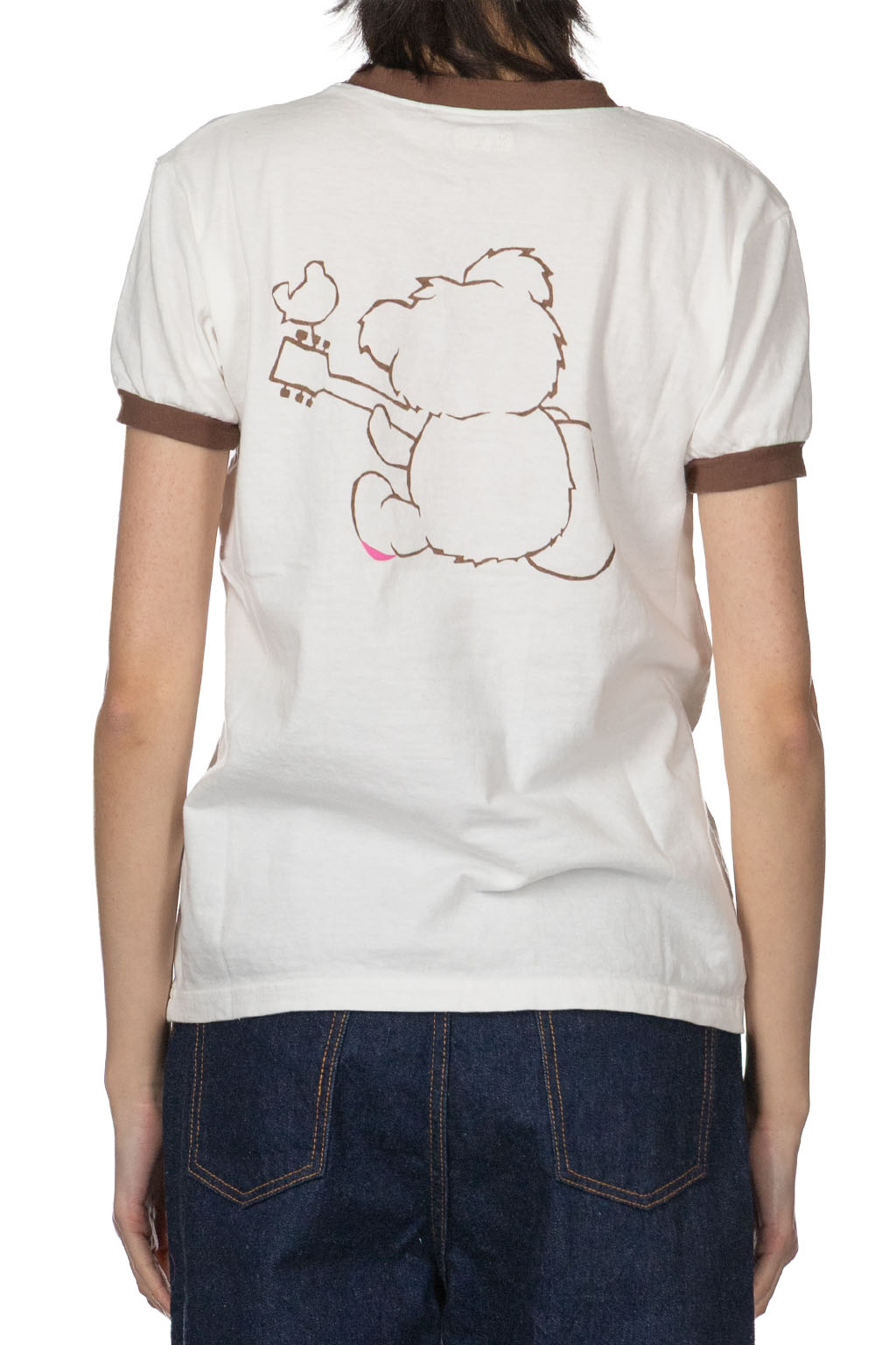 Kapital - 20 Jersey Ringer-T LittleBear Harmony-Brown