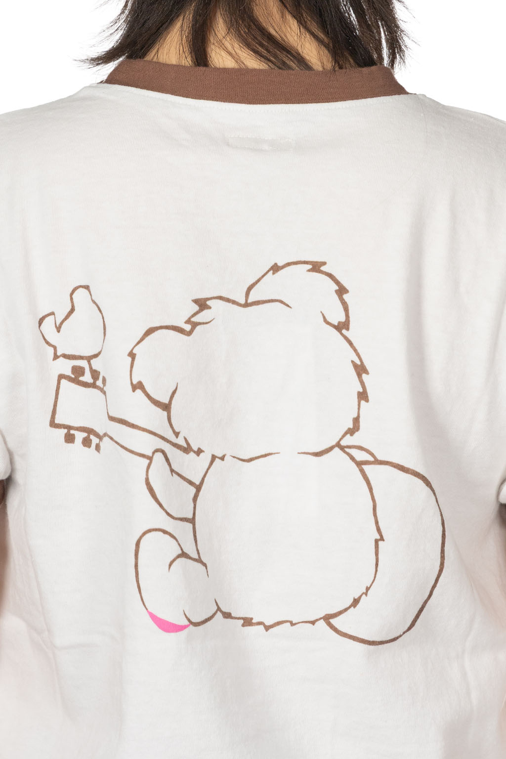 Kapital - 20 Jersey Ringer-T LittleBear Harmony-Brown