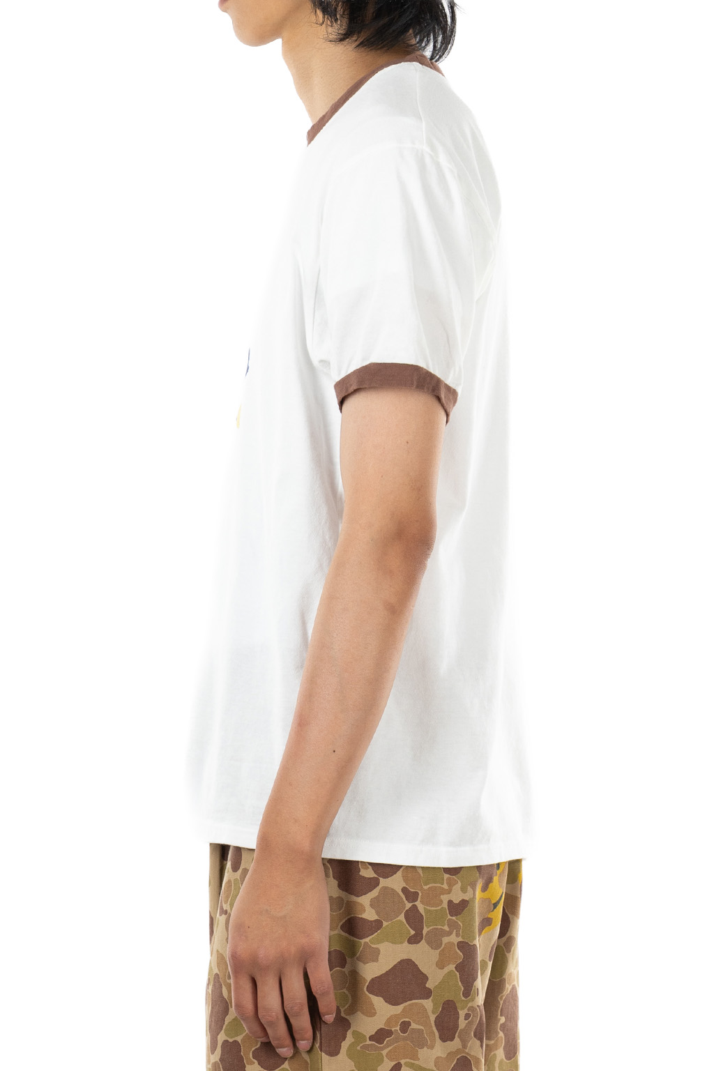 Kapital - 20/-Jersey Ringer T (PECKISH Little Bear) - White