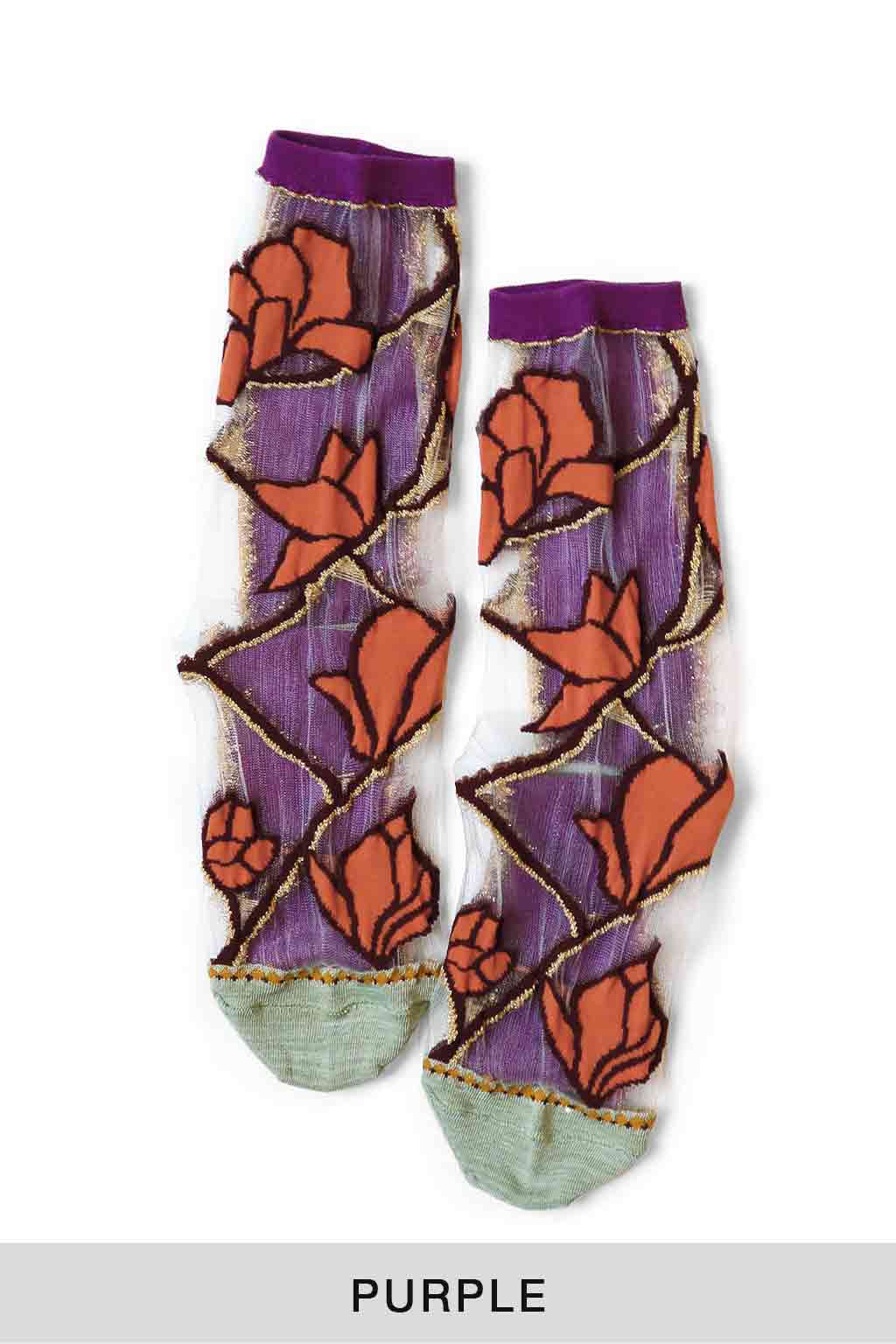 Kapital - 200 Yarns MAGNOIA See-Through Socks in 4 Color Chioces