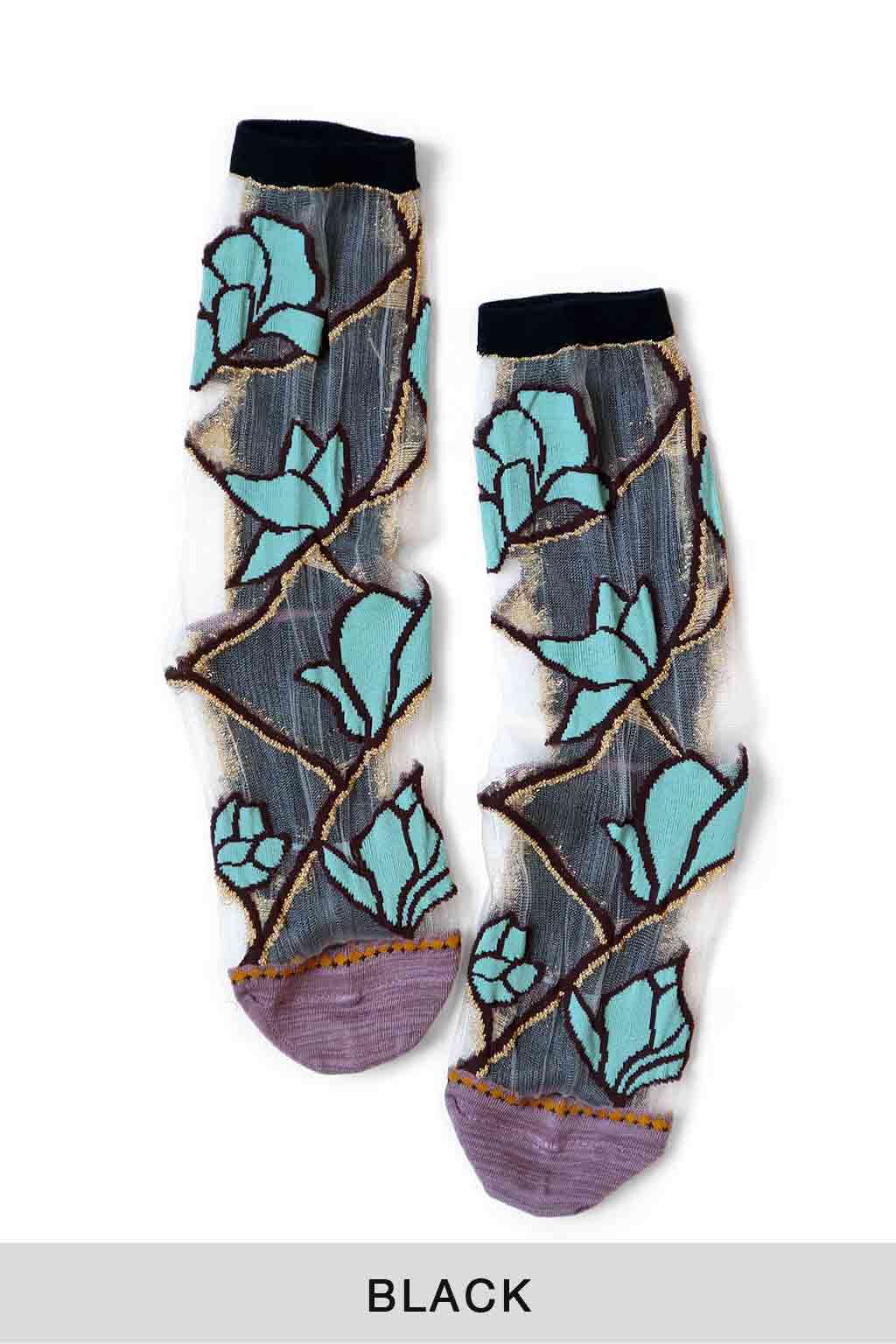 Kapital - 200 Yarns MAGNOIA See-Through Socks in 4 Color Chioces