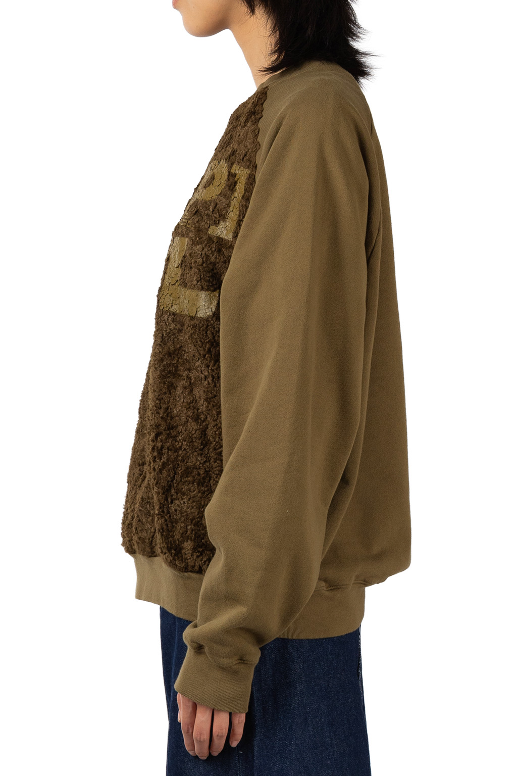 Kapital - 30/-Fleece x Fur GRIZZLY SWT (SPEAKEASY KAPITAL) - Khaki