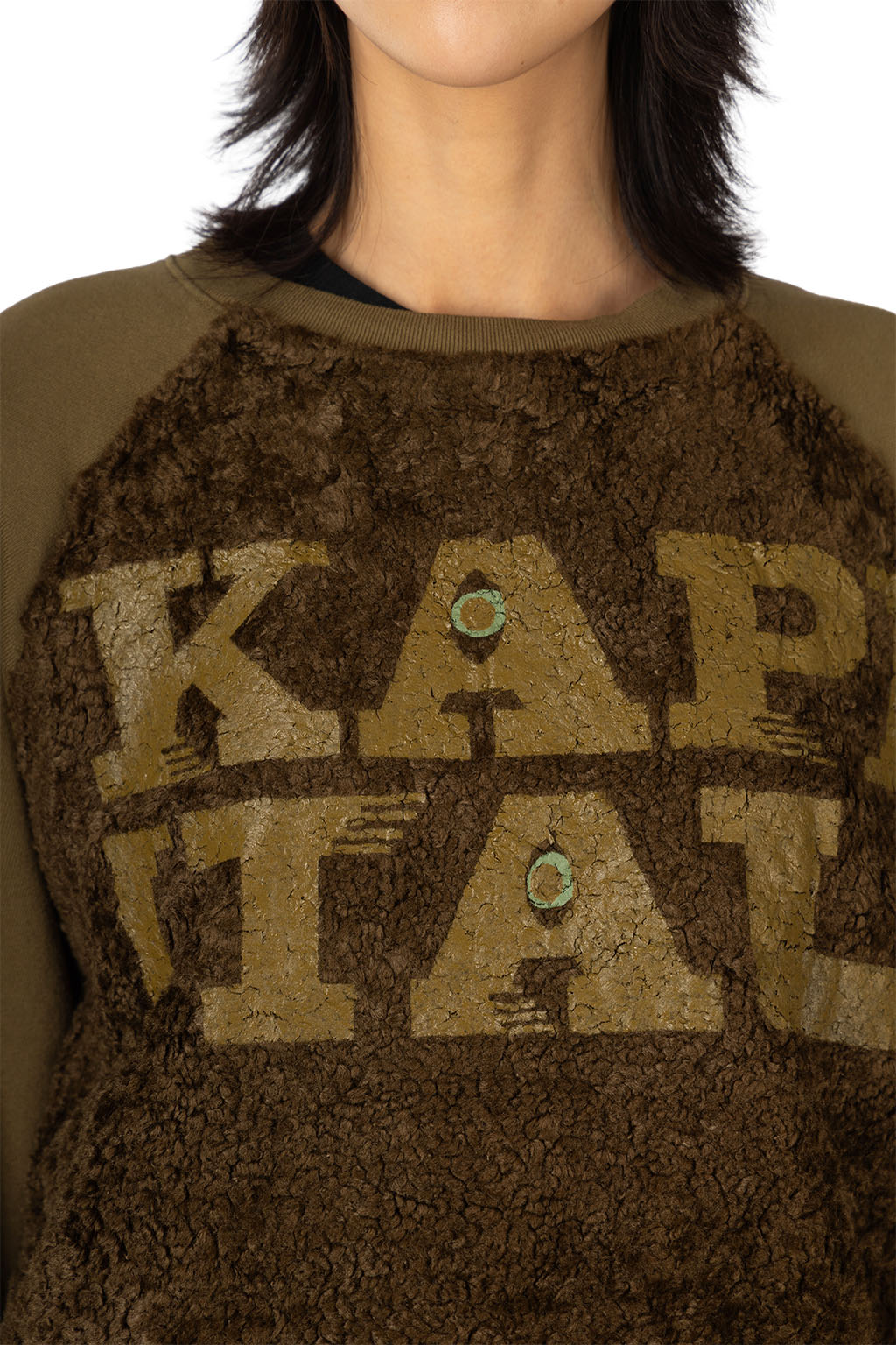Kapital - 30/-Fleece x Fur GRIZZLY SWT (SPEAKEASY KAPITAL) - Khaki