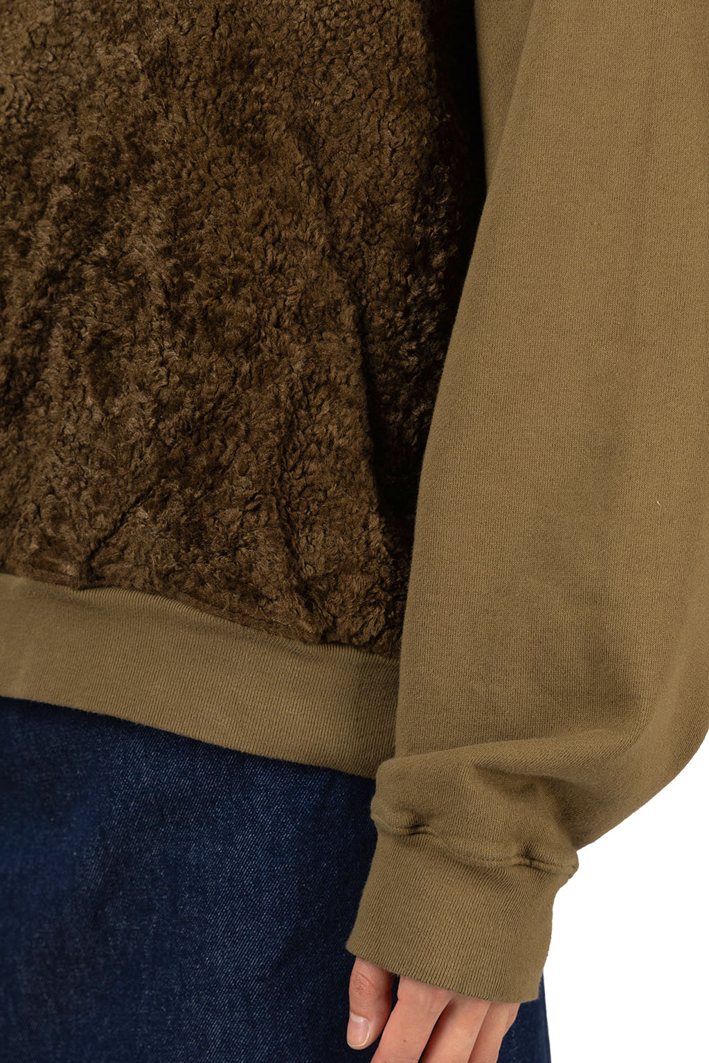 Kapital - 30/-Fleece x Fur GRIZZLY SWT (SPEAKEASY KAPITAL) - Khaki