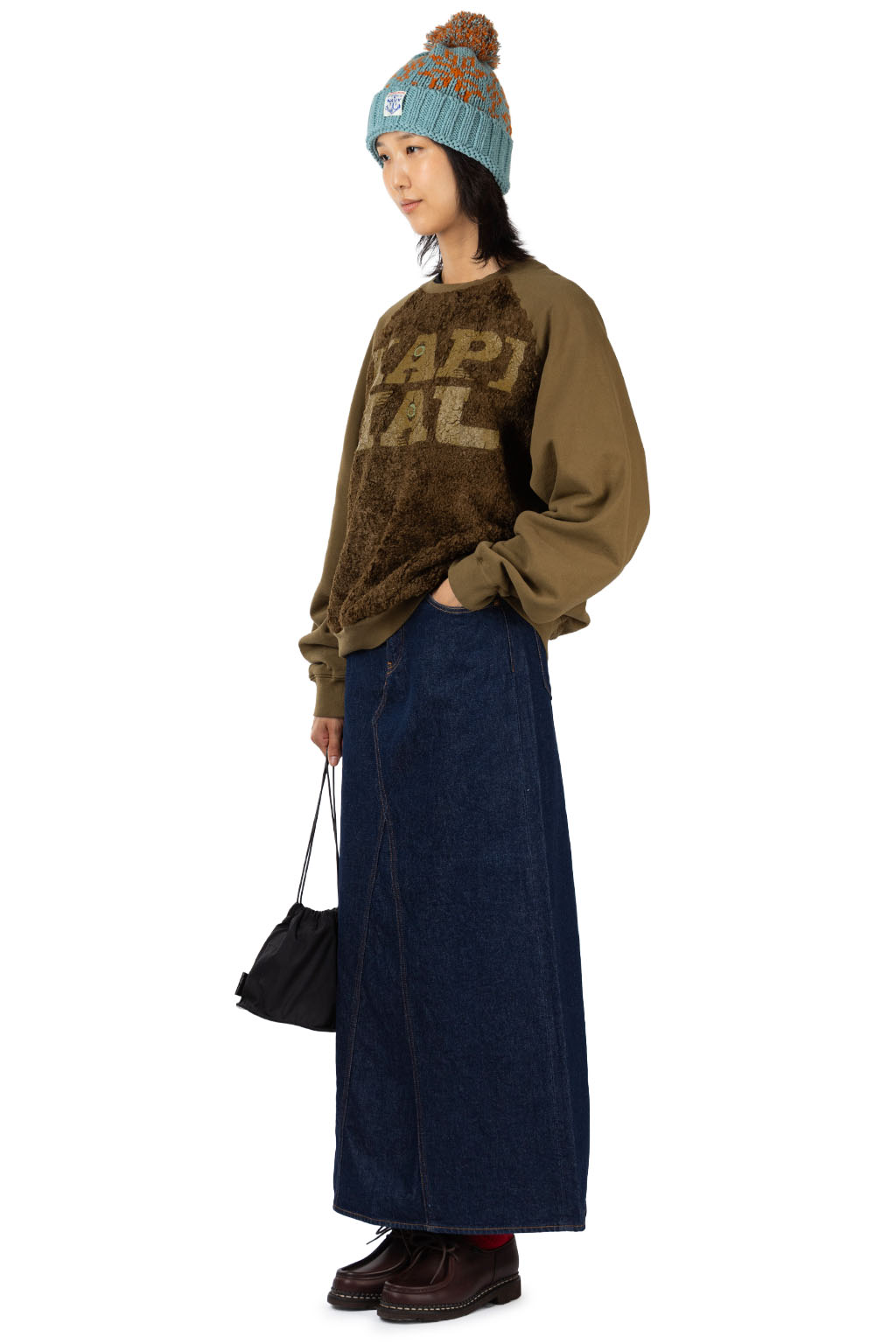 Kapital - 30/-Fleece x Fur GRIZZLY SWT (SPEAKEASY KAPITAL) - Khaki